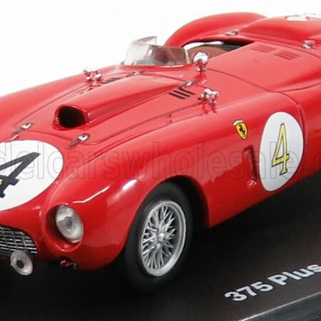 EDICOLA 1/43 FERRARI | 375 PLUS 5.0L V12 SPIDER TEAM SCUDERIA FERRARI N 4 WINNER 24h LE MANS 1954 MAURICE TRINTIGNANT - JOSE FROILAN GONZALES | RED