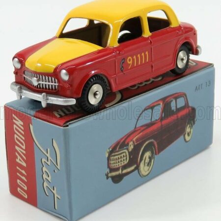 EDICOLA 1/48 FIAT | NUOVA 1100 TAXI BERNA FARO CENTRALE 1956 | RED YELLOW