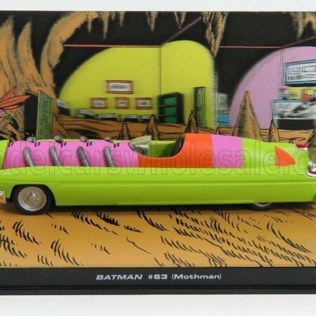 EDICOLA 1/43 BATMAN | UOMO FALENA - MOTHMAN CAR 63 | LIGHT GREEN PINK