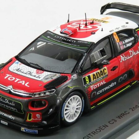 SPARK-MODEL 1/43 CITROEN | C3 WRC TEAM CITROEN TOTAL ABU DHABI WRT N 9 RALLY GERMANY 2017 A.MIKKELSEN - A.JAGER | RED BLACK WHITE