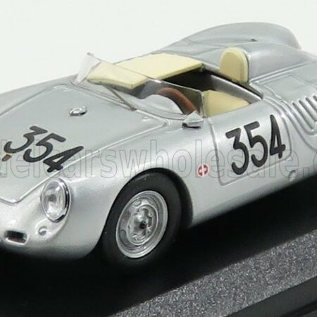 BEST-MODEL 1/43 PORSCHE | 550RS SPIDER N 354 MILLE MIGLIA 1957 HEINZ SCHILLER | SILVER