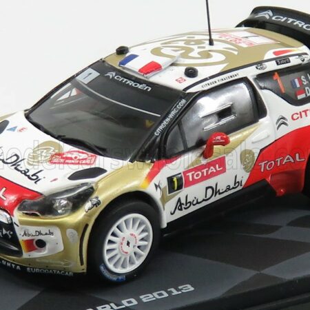 EDICOLA 1/43 CITROEN | DS3 WRC TOTAL ABU DHABI N 1 WINNER RALLY MONTECARLO 2013 S.LOEB - D.ELENA | RED GOLD WHITE