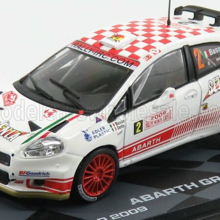 EDICOLA 1/43 FIAT | GRANDE PUNTO S2000 N 2 RALLY MONTECARLO 2009 G.BASSO - M.DOTTA | WHITE RED