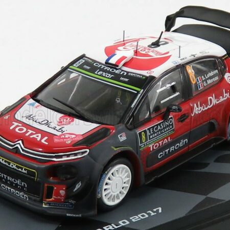 EDICOLA 1/43 CITROEN | C3 WRC TEAM TOTAL ABU DHABI N 8 RALLY MONTECARLO 2017 S.LEFEBVRE - G.MOREAU | RED GREY