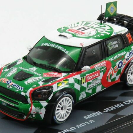 EDICOLA 1/43 MINI | COUNTRYMAN JOHN COOPER WORKS WRC N 14 20th RALLY MONTECARLO 2012 P.NOBRE - E.PAULA | GREEN WHITE