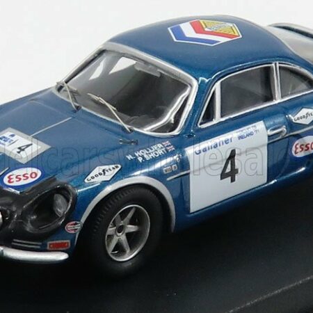 TROFEU 1/43 RENAULT | A110 ALPINE N 4 RALLY CIRCUIT OF IRELAND 1971 N.HOLLIER - P.SHORT | BLUE MET