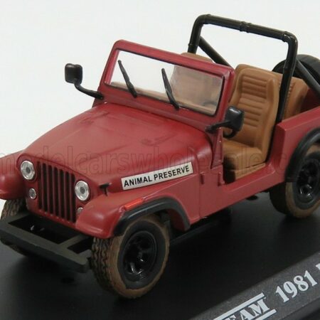 GREENLIGHT 1/43 JEEP | CJ-7 OPEN ANIMAL PRESERVE 1995 THE A-TEAM | RED