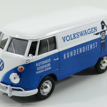 MOTOR-MAX 1/24 VOLKSWAGEN | T1 TYPE 2 VAN KUNDENDIENST VOLKSWAGEN 1962 | BLUE WHITE