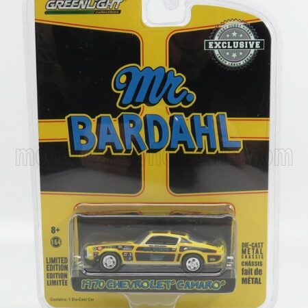 GREENLIGHT 1/64 CHEVROLET | CAMARO COUPE BARDAHL COUPE 1970 | YELLOW BLACK