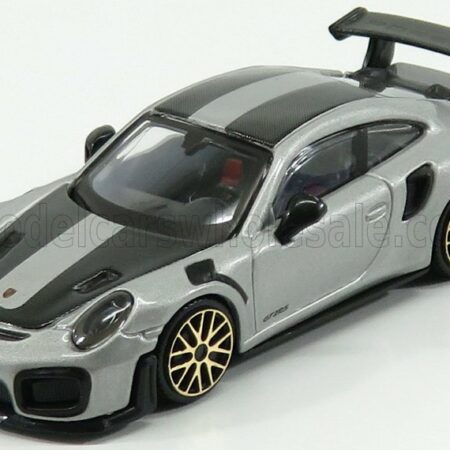 BURAGO 1/43 PORSCHE | 911 991-2 GT2 RS COUPE 2018 | SILVER BLACK