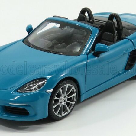 BURAGO 1/24 PORSCHE | BOXSTER 718 (982) SPIDER 2016 | LIGHT BLUE