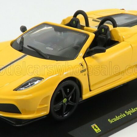 EDICOLA 1/24 FERRARI | F430 SCUDERIA SPIDER 16M 2008 - CON VETRINA - WITH SHOWCASE | YELLOW