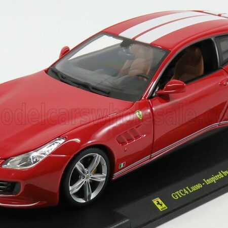 EDICOLA 1/24 FERRARI | GTC4 LUSSO 2016 - INSPIRED BY THE F2003-GA - CON VETRINA - WITH SHOWCASE | RED WHITE