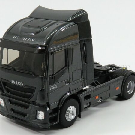 ELIGOR 1/43 IVECO FIAT | STRALIS 500 EURO 6 HI-WAY TRACTOR TRUCK 2-ASSI 2016 - EXCLUSIVE CARMODEL | GREY MET