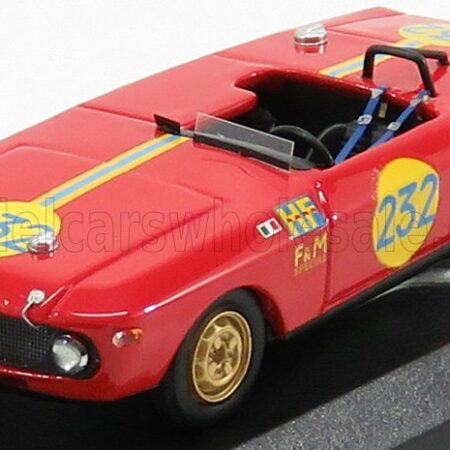 BEST-MODEL 1/43 LANCIA | FULVIA F&M SPECIAL HF SPIDER N 232 TARGA FLORIO 1969 MAGLIOLI - PINTO | RED