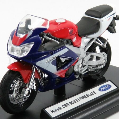 WELLY 1/18 HONDA | CBR 900RR FIREBLADE 1997 | RED BLUE WHITE