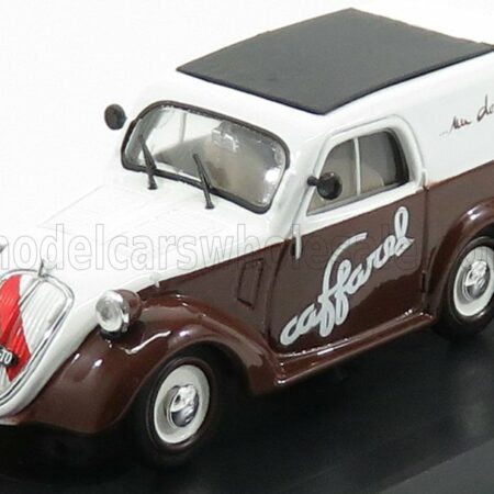 BRUMM 1/43 FIAT | 500B VAN PUBBLICITARIO CAFFAREL CIOCCOLATO 1950 | BROWN WHITE