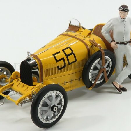 CMC 1/18 BUGATTI | T35 N 58 WITH DRIVER FIGURE 1924 | YELLOW