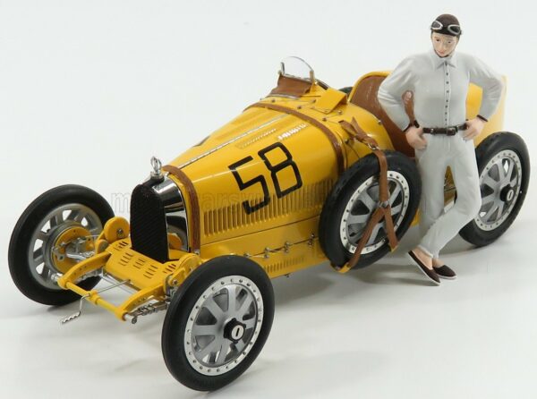 CMC 1/18 BUGATTI | T35 N 58 WITH DRIVER FIGURE 1924 | YELLOW