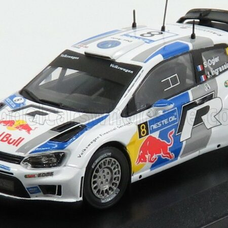 IXO-MODELS 1/43 VOLKSWAGEN | POLO R WRC TEAM VOLKSWAGEN MOTORSPORT N 8 RALLY FINLAND 2013 S.OGIER - J.INGRASSIA | WHITE BLUE GREY