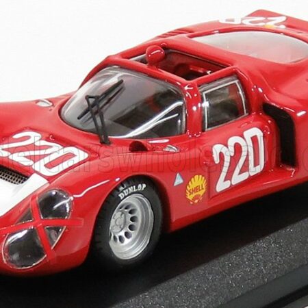 BEST-MODEL 1/43 ALFA ROMEO | 33.2 N 220 TARGA FLORIO 1968 VACCARELLA - SCHUTZ | RED