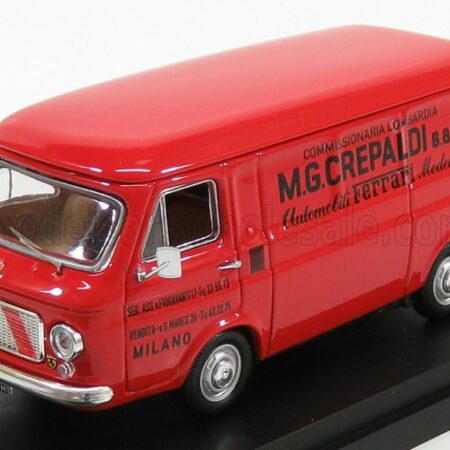 RIO-MODELS 1/43 FIAT | 238 VAN COMMISSIONARIA LOMBARDIA M.G. CREPALDI AUTOMODELLI FERRARI MODENA 1976 | RED