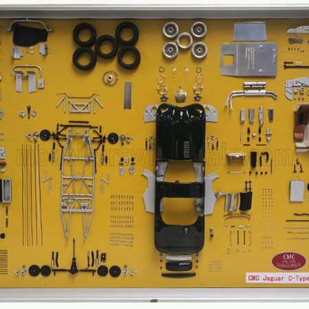 CMC 1/18 JAGUAR | QUADRO PANEL DISPLAY C-TYPE SPIDER STREET VERSION 1952 PARTS BOARD | BRITISH RACING GREEN