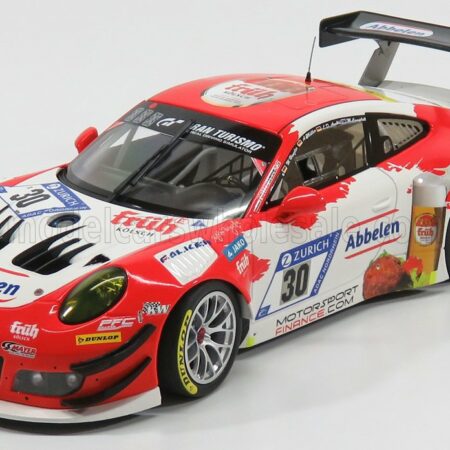 MINICHAMPS 1/18 PORSCHE | 911 991 GT3R N 30 24h NURBURGRING 2018 LANCE DAVID ARNOLD - ALEXANDER MULLER - WOLF HENZLER - MATT CAMPBELL | WHITE RED