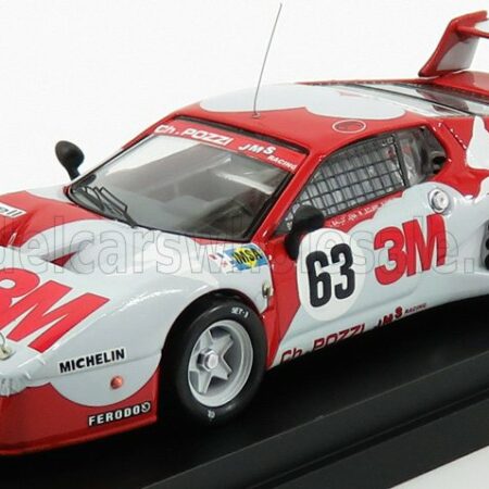 BEST-MODEL 1/43 FERRARI | 512BB LM 4.9L TEAM JMS CHARLES POZZI 3M N 63 24h LE MANS 1979 M.LECLERE - C.BALLOT LENA - P.GREGG | RED LIGHT GREY