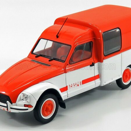 SOLIDO 1/18 CITROEN | ACADIANE VAN ACASPOT 1984 | ORANGE WHITE