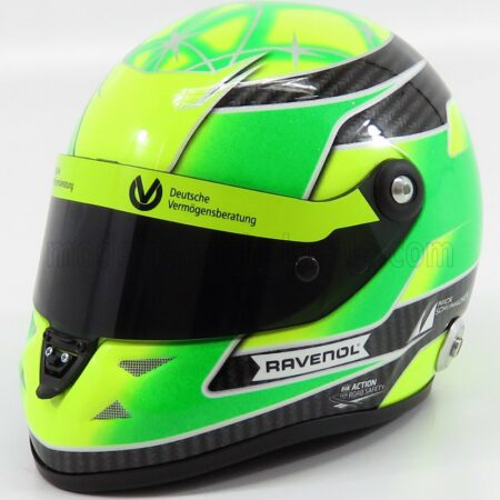 MINI HELMET 1/2 SCHUBERTH HELMET | F3  CASCO HELMET DALLARA TEAM THEODORE RACING - PREMA POWERTEAM N 4 EUROPEAN CHAMPION 2018 MICK SCHUMACHER | GREEN YELLOW