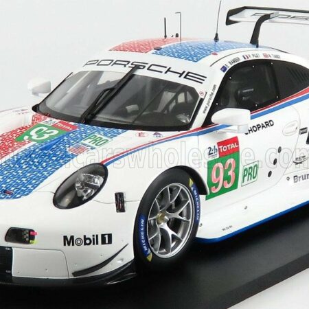 SPARK-MODEL 1/18 PORSCHE | 911 991 RSR 4.0- FLAT-6 TEAM PORSCHE GT N 93 24h LE MANS 2019 N.TANDY - E.BAMBER - P.PILET | WHITE