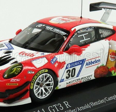 MINICHAMPS 1/43 PORSCHE | 911 991 GT3R FRIKADELLI RACING TEAM N 30 24h NURBURGRING 2018 A.MULLER - ARNOLD - HENZLER - CAMPBELL | RED WHITE