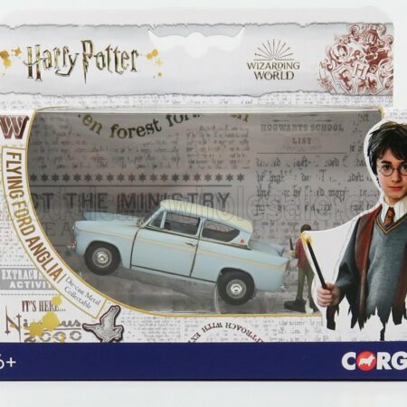 CORGI 1/43 FORD ENGLAND | ANGLIA HARRY POTTER - MOVIE - WITH FIGURES MOVIE | LIGHT BLUE WHITE