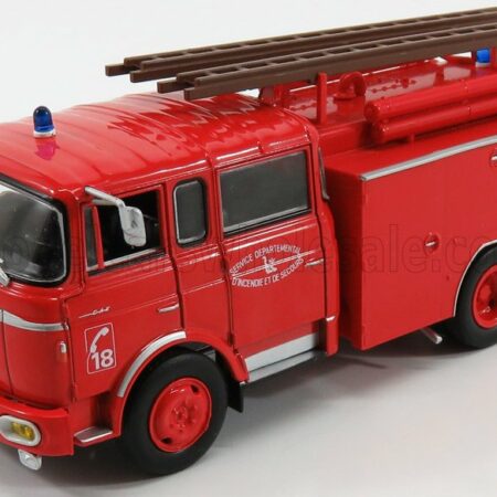 EDICOLA 1/43 BERLIET | FPT GAK 20H TANKER TRUCK WITH SCALA - FIRE ENGINE - VIGILI DEL FUOCO | RED