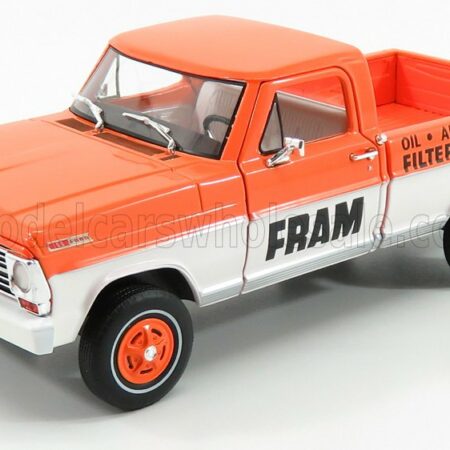 GREENLIGHT 1/24 FORD USA | F-100 PICK-UP FRAM 1967 | ORANGE WHITE