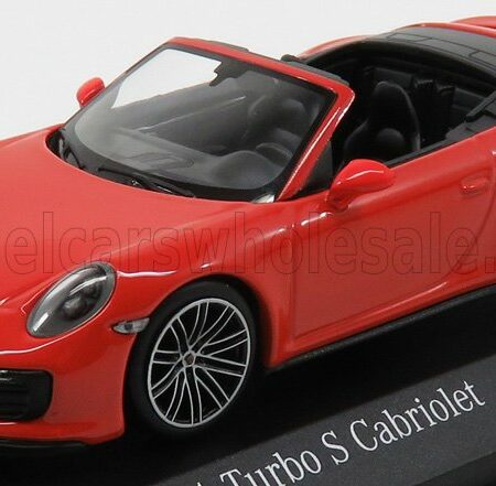 MINICHAMPS 1/43 PORSCHE | 911 991-2 TURBO S CABRIOLET 2017 | ORANGE