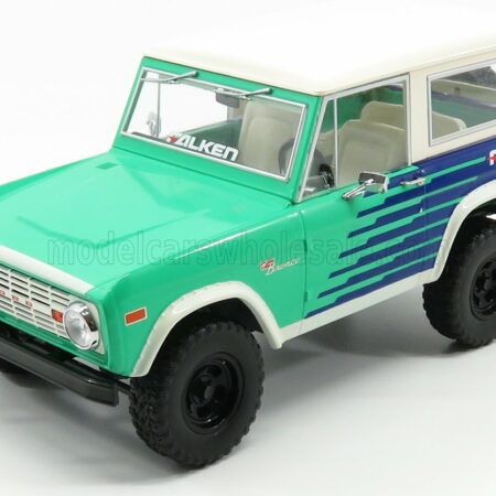 GREENLIGHT 1/18 FORD USA | BRONCO HARD-TOP FALKEN 1976 | GREEN BLUE