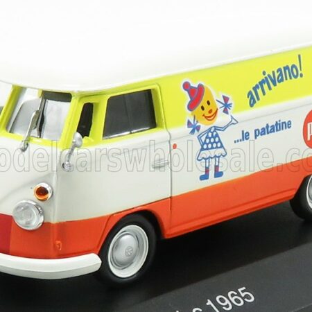 EDICOLA 1/43 VOLKSWAGEN | T1 C VAN  - PAI - ARRIVANO LE PATATINE 1965 | WHITE ORANGE YELLOW