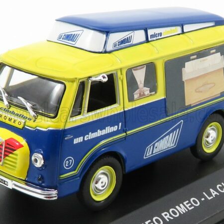 EDICOLA 1/43 ALFA ROMEO | ROMEO FURGONE VAN - LA CIMBALI 1955 | BLUE YELLOW