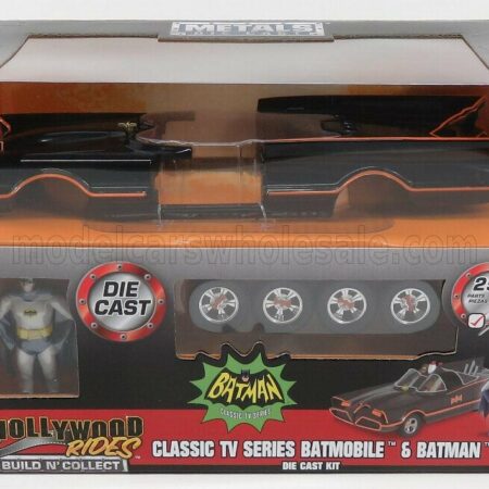 JADA 1/24 BATMAN | BATMOBILE WITH BATMAN FIGURES 1966 | BLACK