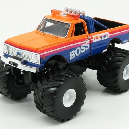 GREENLIGHT 1/43 CHEVROLET | K-10 BIGFOOT MONSTER TRUCK BOSS 1972 | ORANGE BLUE