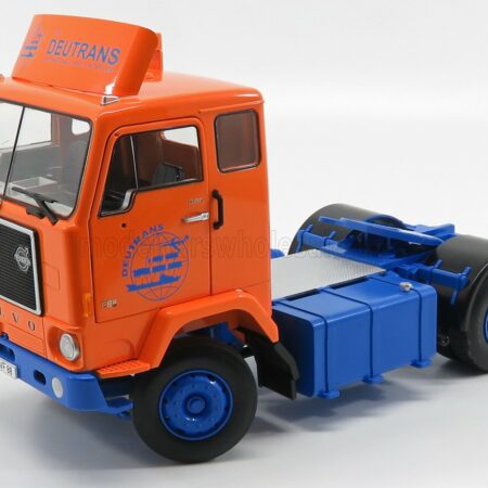 ROAD-KINGS 1/18 VOLVO | F88 TRACTOR TRUCK TRANSPORTS DEUTRANS 1965 | ORANGE BLUE