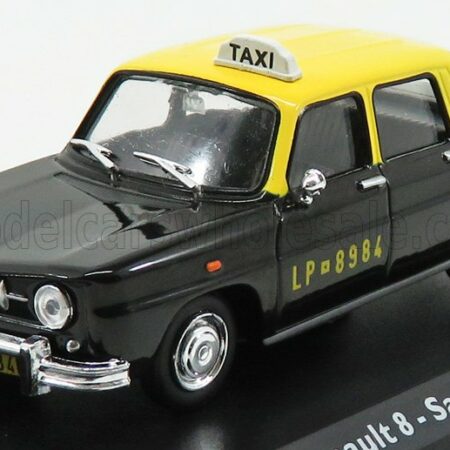 EDICOLA 1/43 RENAULT | 8 TAXI SANTIAGO DE CHILE 1965 | BLACK YELLOW