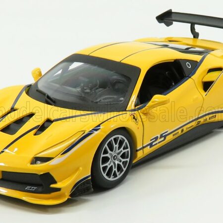 BURAGO 1/24 FERRARI | 488 CHALLENGE N 25 RACING 2017 | GIALLO MODENA - YELLOW