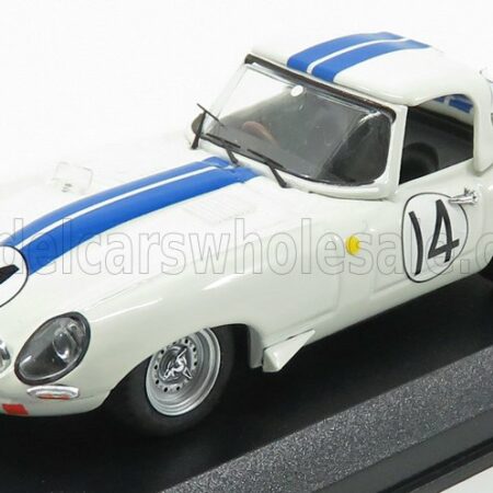 BEST-MODEL 1/43 JAGUAR | E-TYPE N 14 24h LE MANS 1963 HANSGEN - PABST | WHITE BLUE