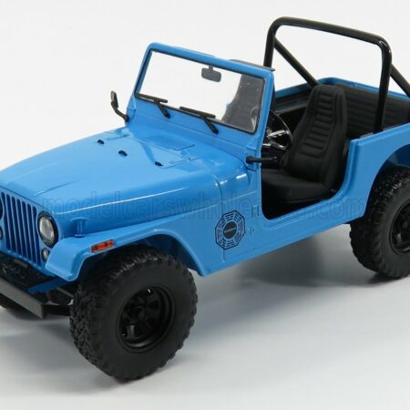 GREENLIGHT 1/18 JEEP | CJ-7 DHARMA OPEN 1982 - LOST 2004 - 2010 | LIGHT BLUE