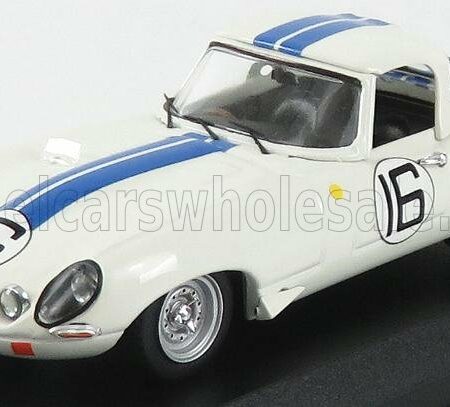 BEST-MODEL 1/43 JAGUAR | E-TYPE 3.8L TEAM BRIGGS CUNNINGHAM N 16 24h LE MANS 1963 R.SALVADORI - P.RICHARDS | WHITE BLUE