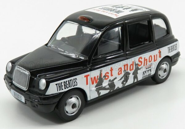 CORGI 1/36 AUSTIN | LONDON TAXI LTI TX4 2007 - THE BEATLES - TWIST AND SHOUT | BLACK WHITE