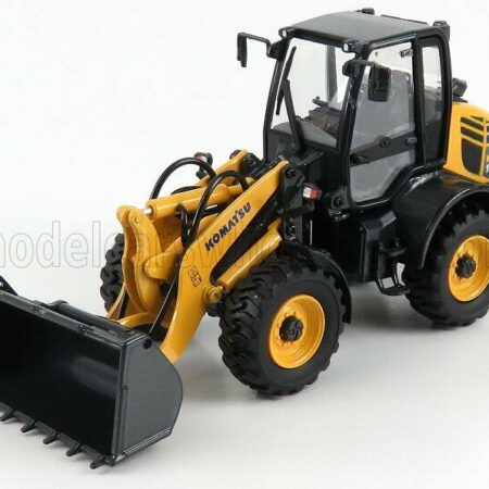 UNIVERSAL HOBBIES 1/50 KOMATSU | WA100M RUSPA GOMMATA TRACTOR - SCRAPER | YELLOW BLACK